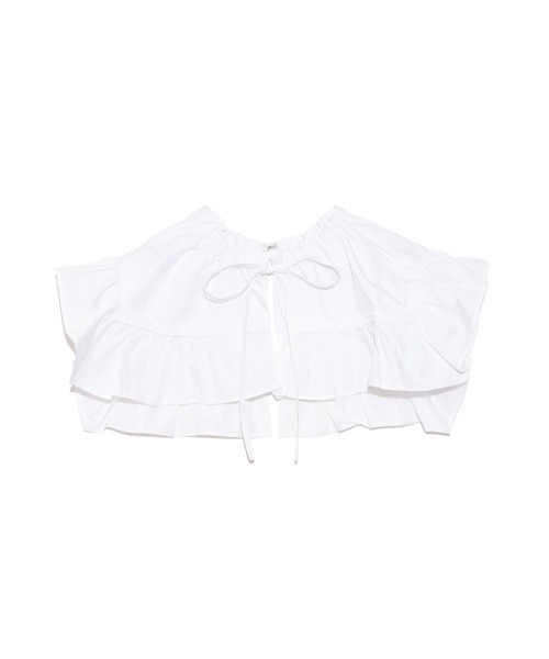 LILY BROWN（リリーブラウン）の「2Wayスクエアフリルカラー（付け襟・レディース・ブラック/オフホワイト/オレンジ・FREE）」の11枚目の写真