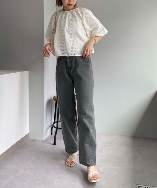 CAPRICIEUX LE'MAGE（カプリシューレマージュ）の「アシメベルトデニム（デニムパンツ・レディース・グレー・38/36）」の12枚目の写真