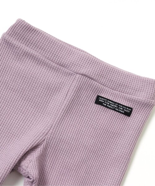 BREEZE（ブリーズ）の「7分丈ワッフルレギンス（レギンス/スパッツ・キッズ・チャコール/グレー/アイボリー/ラベンダー・90/100/110/120/130/140/80）」の9枚目の写真
