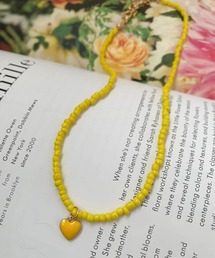 lala Born | ハートチャームビーズネックレス(ネックレス)