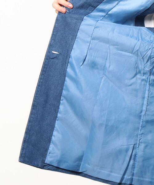 RETRO GIRL（レトロガール）の「ポケ付きデニムベスト（ベスト・レディース・ライトブルー/ダークブルー・FREE）」の4枚目の写真