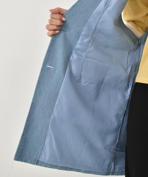 RETRO GIRL（レトロガール）の「ポケ付きデニムベスト（ベスト・レディース・ライトブルー/ダークブルー・FREE）」の14枚目の写真