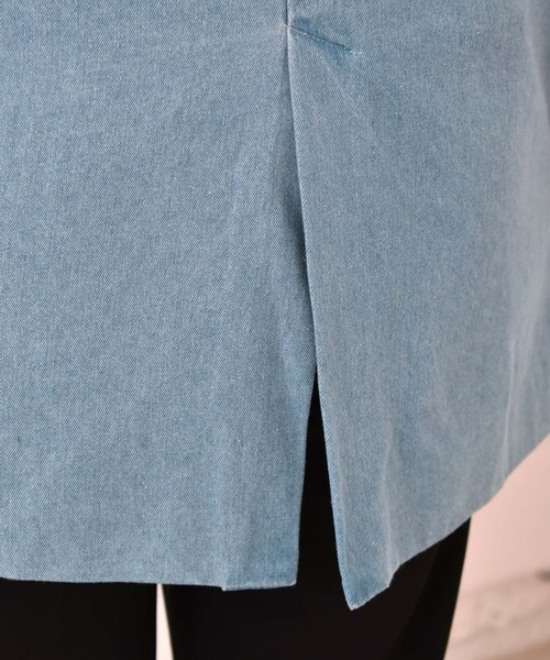 RETRO GIRL（レトロガール）の「ポケ付きデニムベスト（ベスト・レディース・ライトブルー/ダークブルー・FREE）」の16枚目の写真