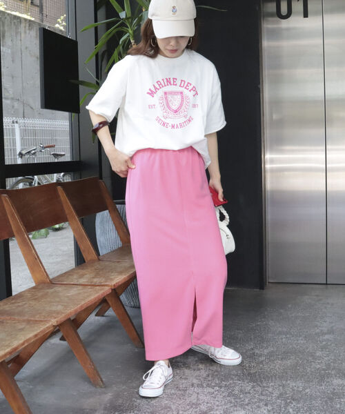 fredy repit（フレディレピ）の「カレッジ風ロゴプリントTシャツ（Tシャツ/カットソー・レディース・ライトグレー/オフホワイト/ベビーピンク・38）」の10枚目の写真