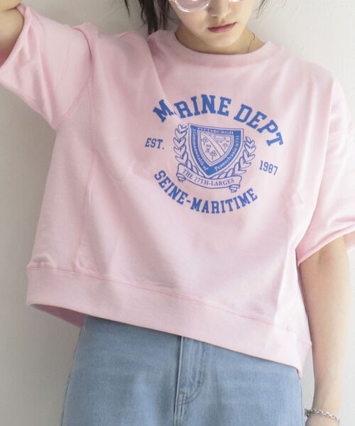 fredy repit（フレディレピ）の「カレッジ風ロゴプリントTシャツ（Tシャツ/カットソー・レディース・ライトグレー/オフホワイト/ベビーピンク・38）」の15枚目の写真