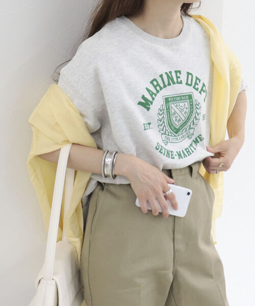 fredy repit（フレディレピ）の「カレッジ風ロゴプリントTシャツ（Tシャツ/カットソー・レディース・ライトグレー/オフホワイト/ベビーピンク・38）」の20枚目の写真