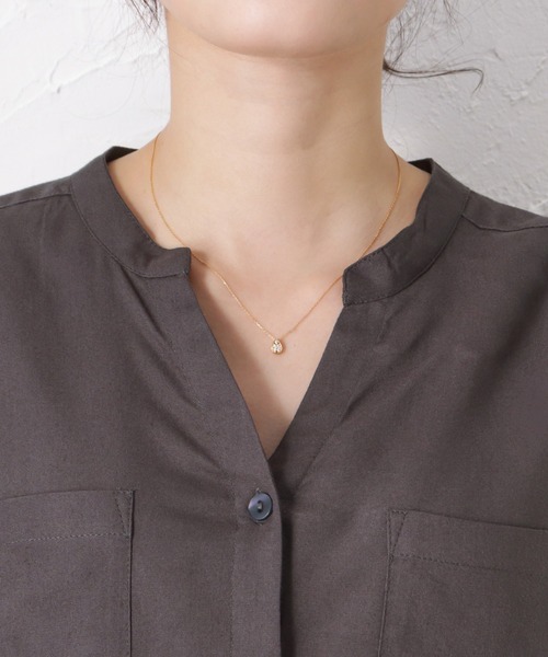 NAVY（ネイビー）の「インドレーヨン 前開きシャツブラウス（シャツ/ブラウス・レディース・カーキ/ホワイト/チャコール・フリー）」の12枚目の写真