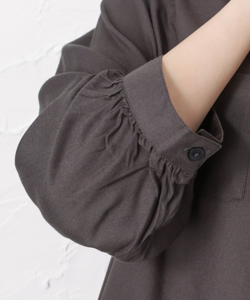 NAVY（ネイビー）の「インドレーヨン 前開きシャツブラウス（シャツ/ブラウス・レディース・カーキ/ホワイト/チャコール・フリー）」の14枚目の写真