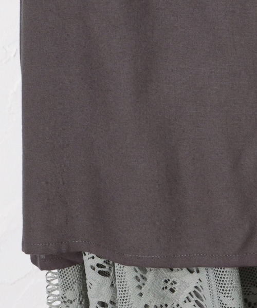 NAVY（ネイビー）の「インドレーヨン 前開きシャツブラウス（シャツ/ブラウス・レディース・カーキ/ホワイト/チャコール・フリー）」の15枚目の写真