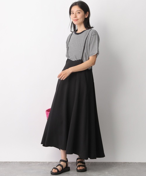 LEPSIM（レプシィム）の「ギャザーキャミワンピース　284764（ワンピース・レディース・ブラック/カーキ・FREE）」の2枚目の写真