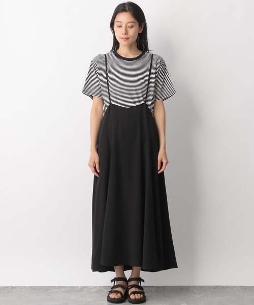 LEPSIM（レプシィム）の「ギャザーキャミワンピース　284764（ワンピース・レディース・ブラック/カーキ・FREE）」の5枚目の写真