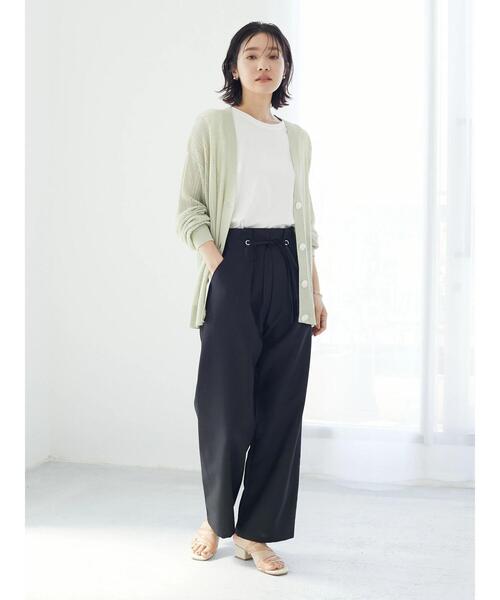 Green Parks(グリーンパークス)の「すかし編みカーデ(カーディガン/ボレロ・レディース・ネイビー/アイボリー/ミント・FREE)」の15枚目の写真