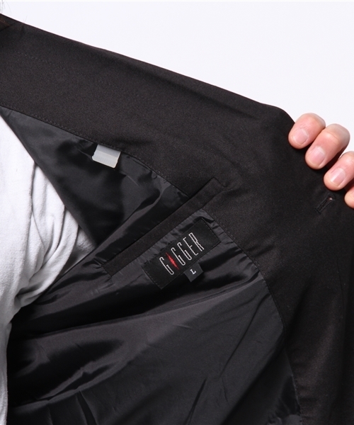 WHO'S WHO gallery（フーズフーギャラリー）の「【GIGGER】ライトチェスターコート（チェスターコート・メンズ・ブラック/グレー・LARGE/MEDIUM）」の5枚目の写真