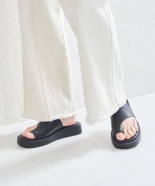 ORiental TRaffic（オリエンタルトラフィック）の「厚底トングサンダル/21241（サンダル・レディース・ブラック/ベージュ・LL/S/M/L/SS/3L）」の22枚目の写真