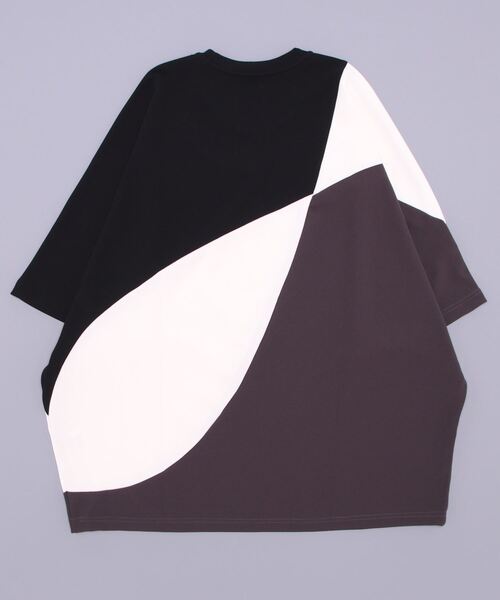 Lui's（ルイス）の「配色パターン切替カットソー（Tシャツ/カットソー・メンズ・ホワイト/ブラック・FREE）」の3枚目の写真