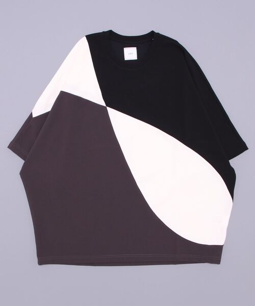 Lui's（ルイス）の「配色パターン切替カットソー（Tシャツ/カットソー・メンズ・ホワイト/ブラック・FREE）」の5枚目の写真