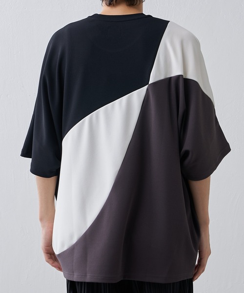 Lui's（ルイス）の「配色パターン切替カットソー（Tシャツ/カットソー・メンズ・ホワイト/ブラック・FREE）」の22枚目の写真