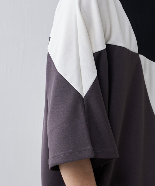 Lui's（ルイス）の「配色パターン切替カットソー（Tシャツ/カットソー・メンズ・ホワイト/ブラック・FREE）」の20枚目の写真