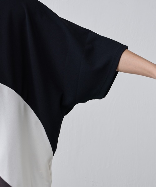 Lui's（ルイス）の「配色パターン切替カットソー（Tシャツ/カットソー・メンズ・ホワイト/ブラック・FREE）」の19枚目の写真
