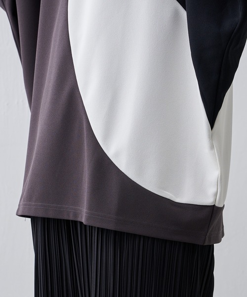 Lui's（ルイス）の「配色パターン切替カットソー（Tシャツ/カットソー・メンズ・ホワイト/ブラック・FREE）」の18枚目の写真