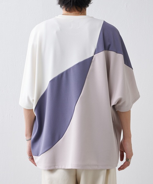 Lui's（ルイス）の「配色パターン切替カットソー（Tシャツ/カットソー・メンズ・ホワイト/ブラック・FREE）」の11枚目の写真