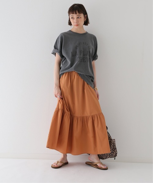 JOURNAL STANDARD relume(ジャーナルスタンダード レリューム)の「コットンティアードスカート(スカート・レディース・ブラック/ラスタ・FREE)」の8枚目の写真