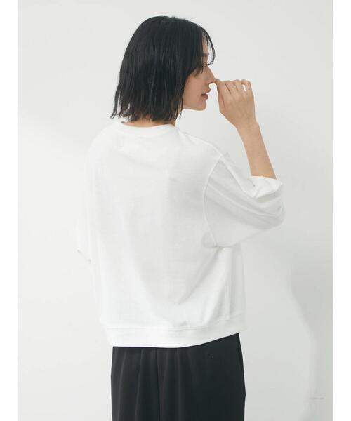 Green　Parks（グリーンパークス）の「パフスリーブロゴTシャツ（Tシャツ/カットソー・レディース・チャコールグレー/オフホワイト/ブルー系その他7・FREE）」の8枚目の写真