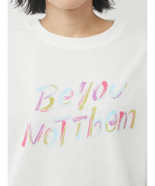 Green　Parks（グリーンパークス）の「パフスリーブロゴTシャツ（Tシャツ/カットソー・レディース・チャコールグレー/オフホワイト/ブルー系その他7・FREE）」の9枚目の写真