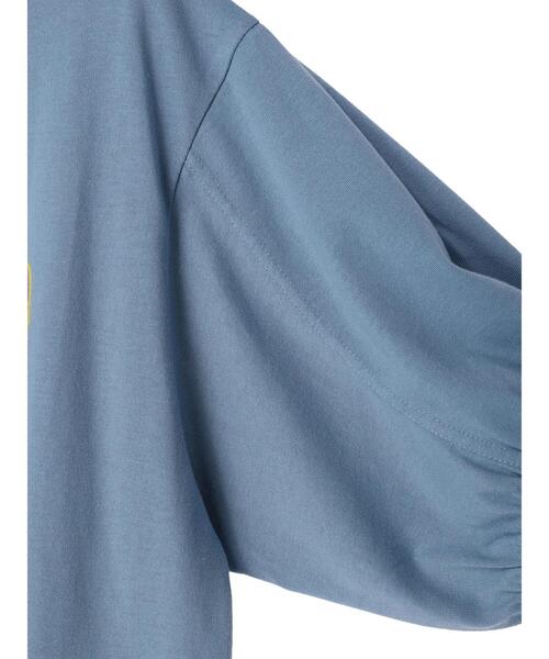 Green　Parks（グリーンパークス）の「パフスリーブロゴTシャツ（Tシャツ/カットソー・レディース・チャコールグレー/オフホワイト/ブルー系その他7・FREE）」の18枚目の写真