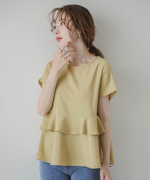 フレンチスリープティアードブラウス