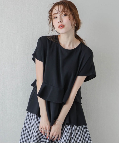 フレンチスリープティアードブラウス