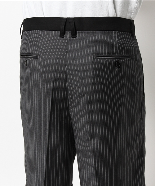 WEGO（ウィゴー）の「WEGO/ピンストライプワイドショーツ（その他パンツ・メンズ・ブラック/ライトグレー・LARGE/MEDIUM）」の7枚目の写真