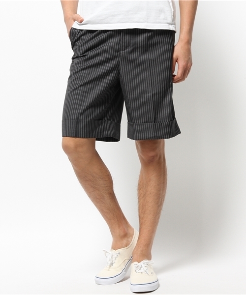 WEGO（ウィゴー）の「WEGO/ピンストライプワイドショーツ（その他パンツ・メンズ・ブラック/ライトグレー・LARGE/MEDIUM）」の15枚目の写真