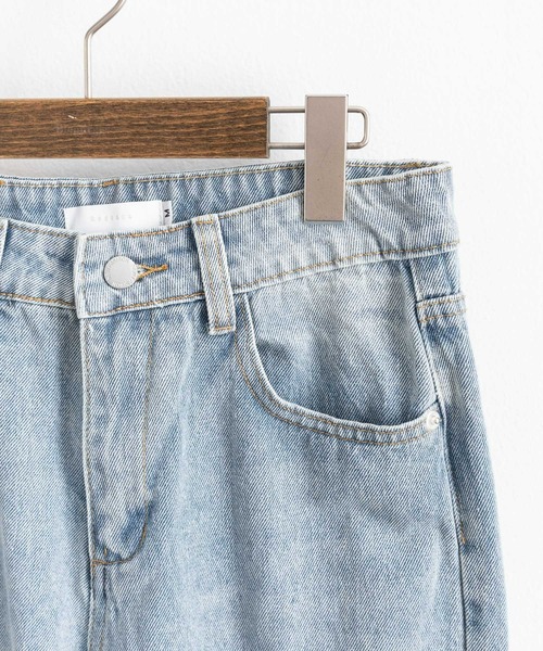 Ressaca(レサーカ)の「ダメージ加工 フレアウォッシュデニムパンツ ルーズシルエット(デニムパンツ・レディース・ブルー・S/M/L)」の10枚目の写真