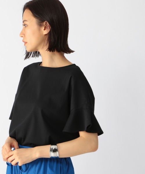 BARNYARDSTORM（バンヤードストーム）の「BARNYARDSTORM / フレアスリーブプルオーバー（Tシャツ/カットソー・レディース・ブラック/ライトイエロー/チャコール・FREE）」の8枚目の写真