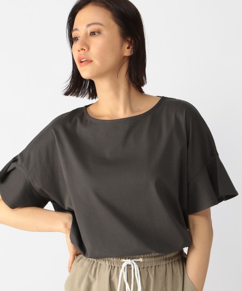 BARNYARDSTORM（バンヤードストーム）の「BARNYARDSTORM / フレアスリーブプルオーバー（Tシャツ/カットソー・レディース・ブラック/ライトイエロー/チャコール・FREE）」の12枚目の写真