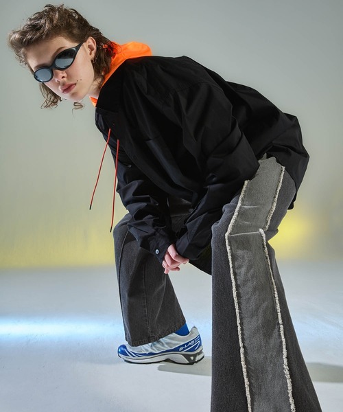 ENDER PRODUCTS（エンダープロダクツ）の「ユーズド加工サイドフリンジ切替セミワイドストレートデニムパンツ 【ENDER PRODUCTS/エンダープロダクツ】（デニムパンツ・メンズ・グレー/ブラック/ブルー・M/L）」の10枚目の写真