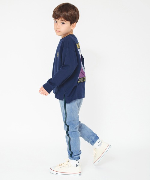 BRANSHES(ブランシェス)の「【サイドライン入り】ジョガーパンツ(スウェットパンツ・キッズ・ブルー/ブラック・120/110/130/100/90/160/140/150)」の14枚目の写真