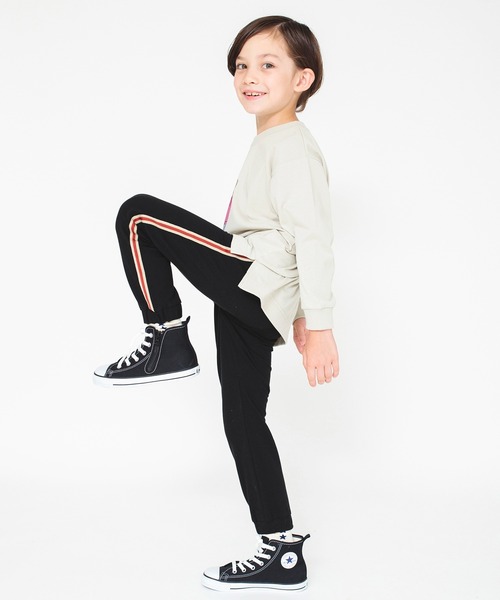 BRANSHES(ブランシェス)の「【サイドライン入り】ジョガーパンツ(スウェットパンツ・キッズ・ブルー/ブラック・120/110/130/100/90/160/140/150)」の3枚目の写真