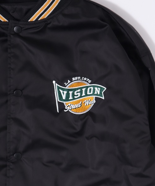VISION STREET WEAR（ヴィジョンストリートウェア）の「【VISION STREET WEAR】リバーシブル 中綿サテンブルゾン（ブルゾン・レディース・ネイビー/グリーン/ブラック系1/ブラック系2・MEDIUM/LARGE/X-LARGE）」の7枚目の写真