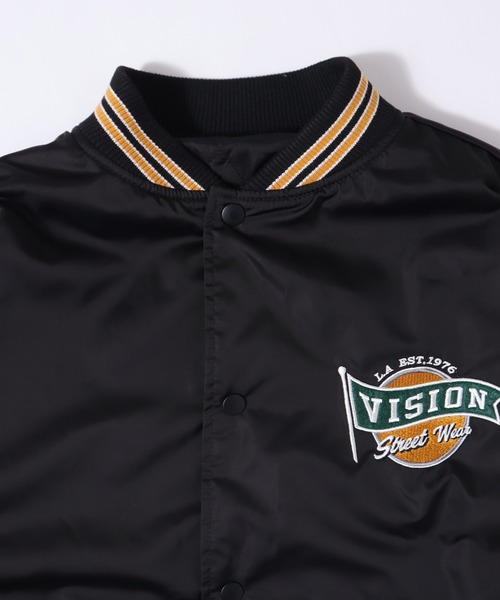VISION STREET WEAR（ヴィジョンストリートウェア）の「【VISION STREET WEAR】リバーシブル 中綿サテンブルゾン（ブルゾン・レディース・ネイビー/グリーン/ブラック系1/ブラック系2・MEDIUM/LARGE/X-LARGE）」の13枚目の写真