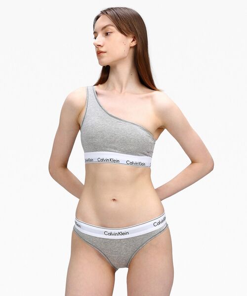 Calvin Klein（カルバン・クライン）の「ワンショルダーブラレット（ブラジャー・レディース・ブラック/ヘザーグレー・S/M/L）」の11枚目の写真