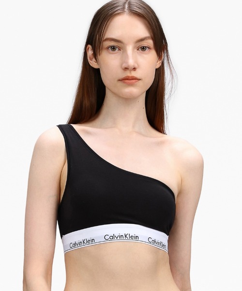 Calvin Klein（カルバン・クライン）の「ワンショルダーブラレット（ブラジャー・レディース・ブラック/ヘザーグレー・S/M/L）」の12枚目の写真
