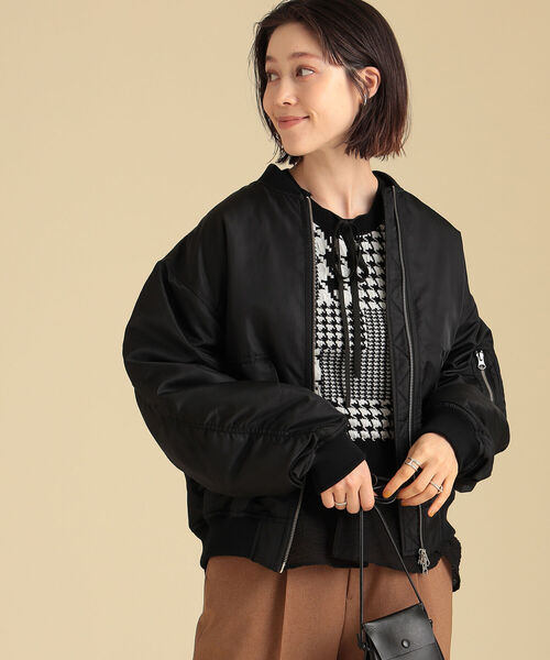 Ray BEAMS（レイビームス）の「Ray BEAMS / MA-1 タイプ ブルゾン（MA-1・レディース・ブラック/オフホワイト/オリーブ・1/0）」の18枚目の写真