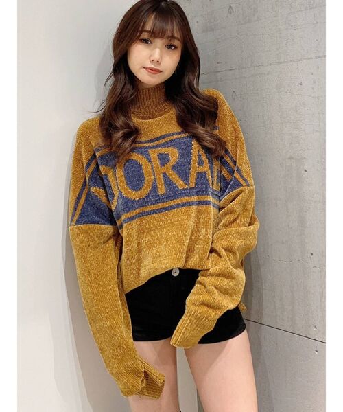 GYDA（ジェイダ）の「ADORABLE ベロアモールニットトップス（ニット/セーター・レディース・オフホワイト/グレー/マスタード・FREE）」の11枚目の写真