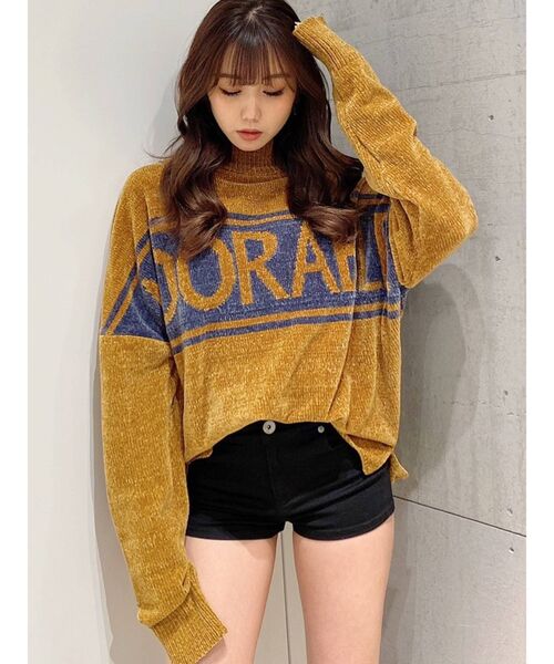 GYDA（ジェイダ）の「ADORABLE ベロアモールニットトップス（ニット/セーター・レディース・オフホワイト/グレー/マスタード・FREE）」の8枚目の写真