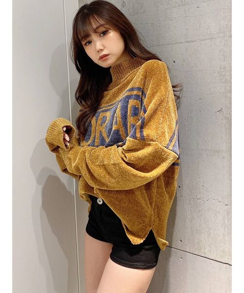 GYDA（ジェイダ）の「ADORABLE ベロアモールニットトップス（ニット/セーター・レディース・オフホワイト/グレー/マスタード・FREE）」の13枚目の写真