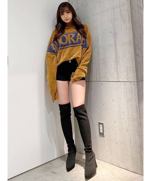 GYDA（ジェイダ）の「ADORABLE ベロアモールニットトップス（ニット/セーター・レディース・オフホワイト/グレー/マスタード・FREE）」の15枚目の写真