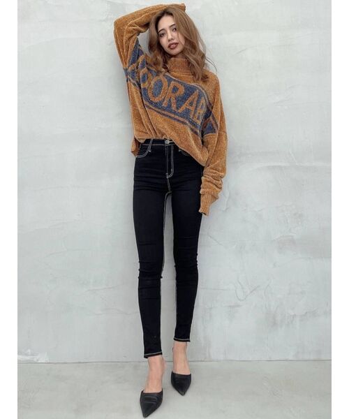 GYDA（ジェイダ）の「ADORABLE ベロアモールニットトップス（ニット/セーター・レディース・オフホワイト/グレー/マスタード・FREE）」の22枚目の写真