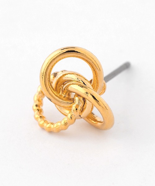 ANEMONE(アネモネ)の「重なりサークルピアス(ピアス(両耳用)・レディース・ゴールド/シルバー・FREE)」の5枚目の写真